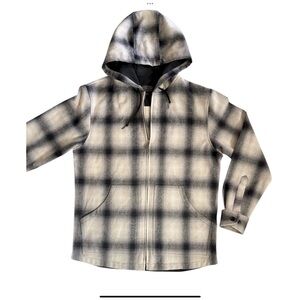 Pendleton Men’s wool plaid Hoodie with zipper M